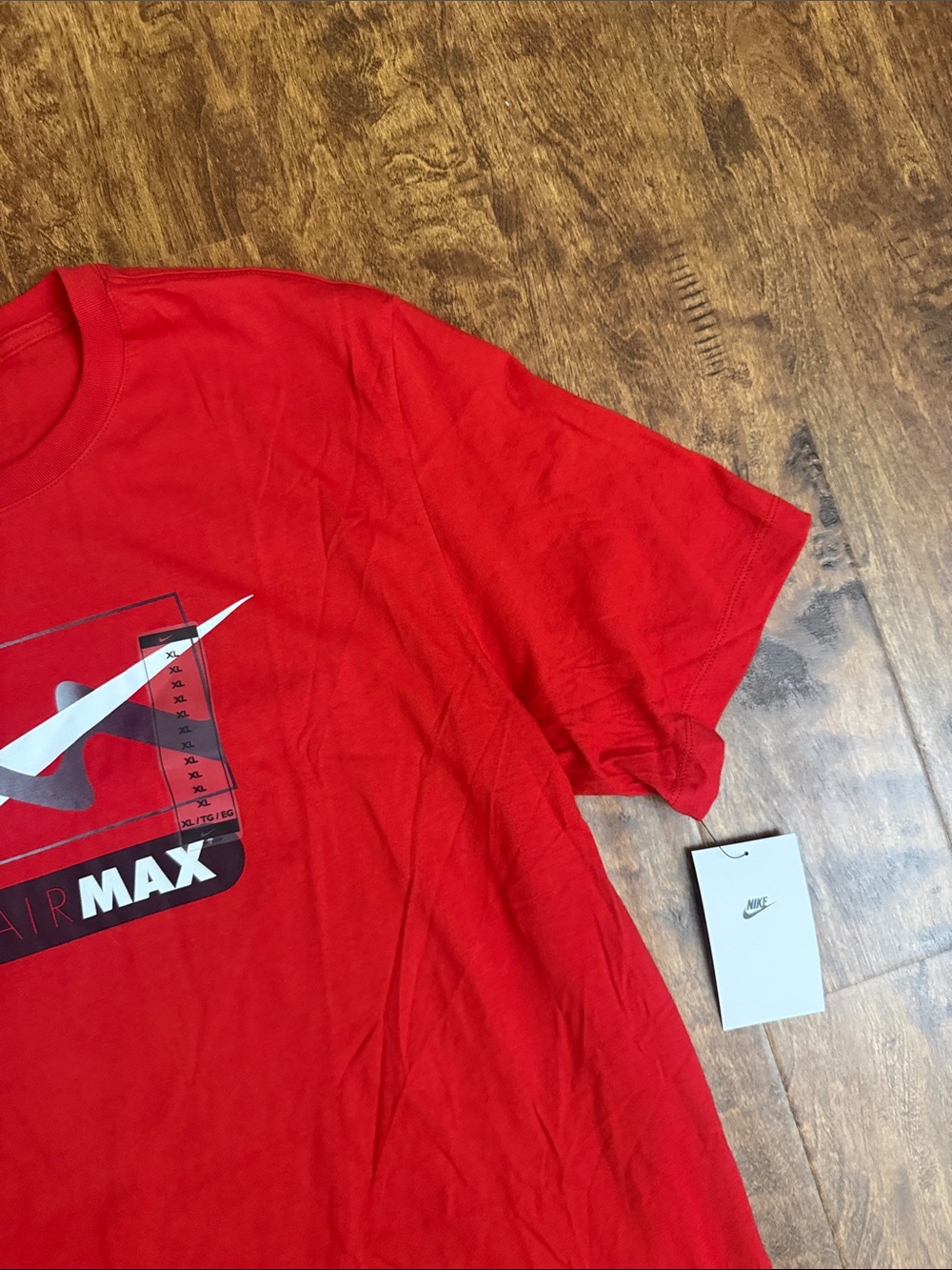 Nike Red Air Max Graphic Short Sleeve Tee Size XL - Picture 4 of 11